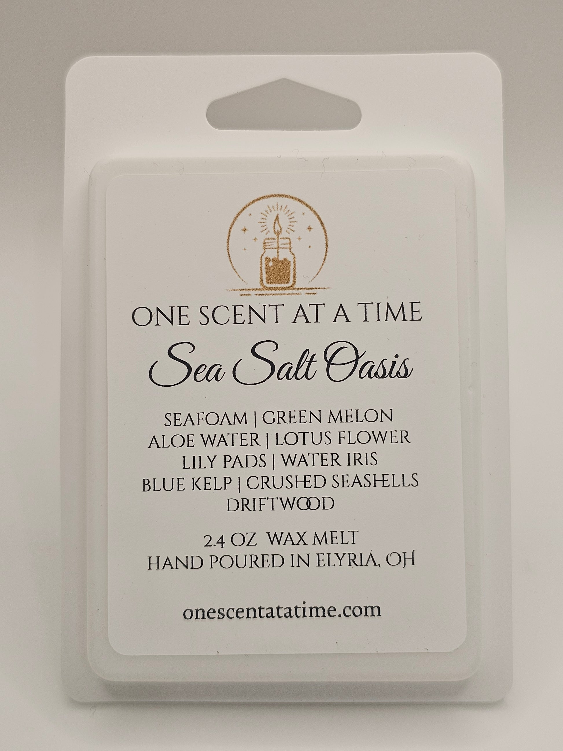 Sea Salt Oasis Soy Candle | Fresh Ocean Fragrance