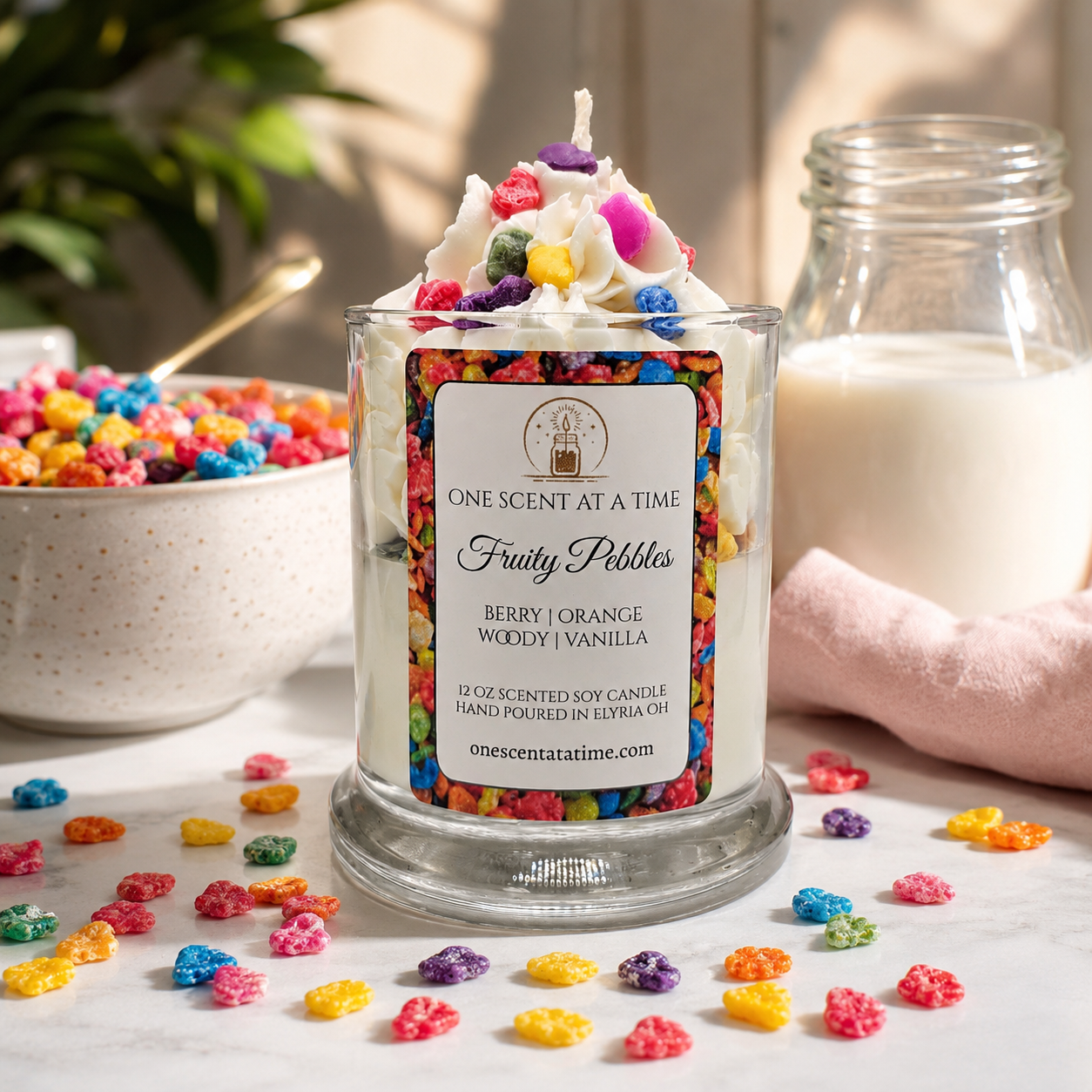 Fruity Pebbles Soy Candle
