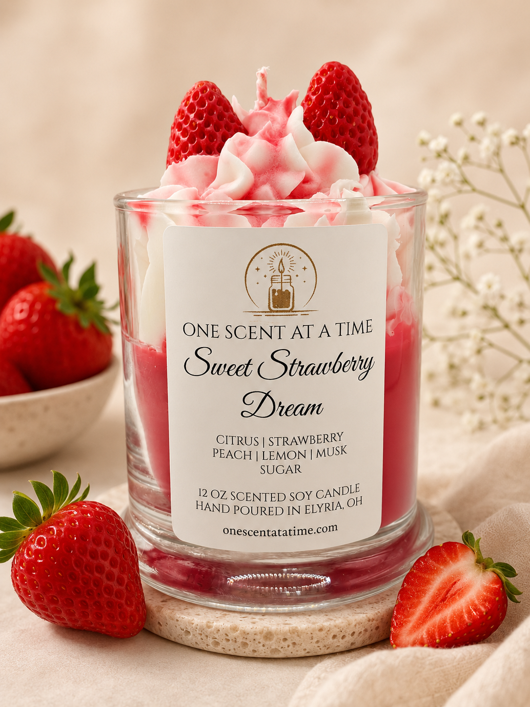 Sweet Strawberry Dream Soy Candle